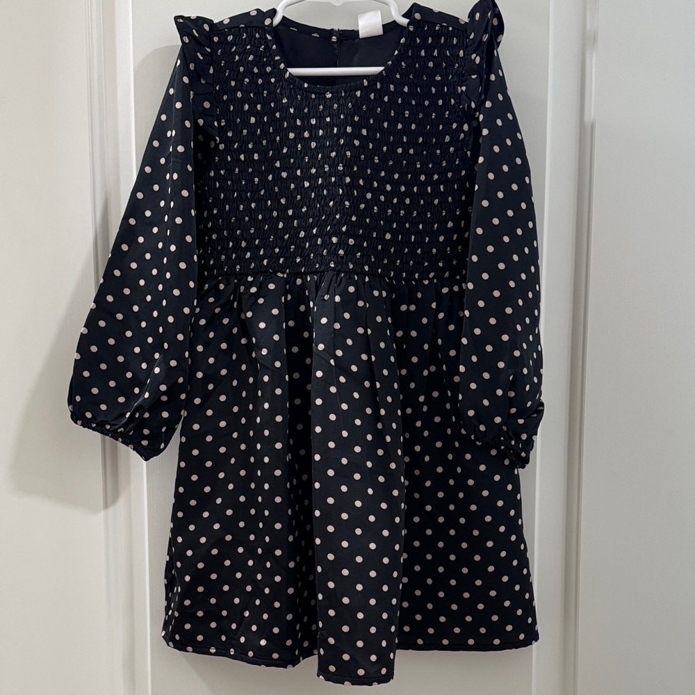GAP Kids Black and Polka Dot Kids Dress